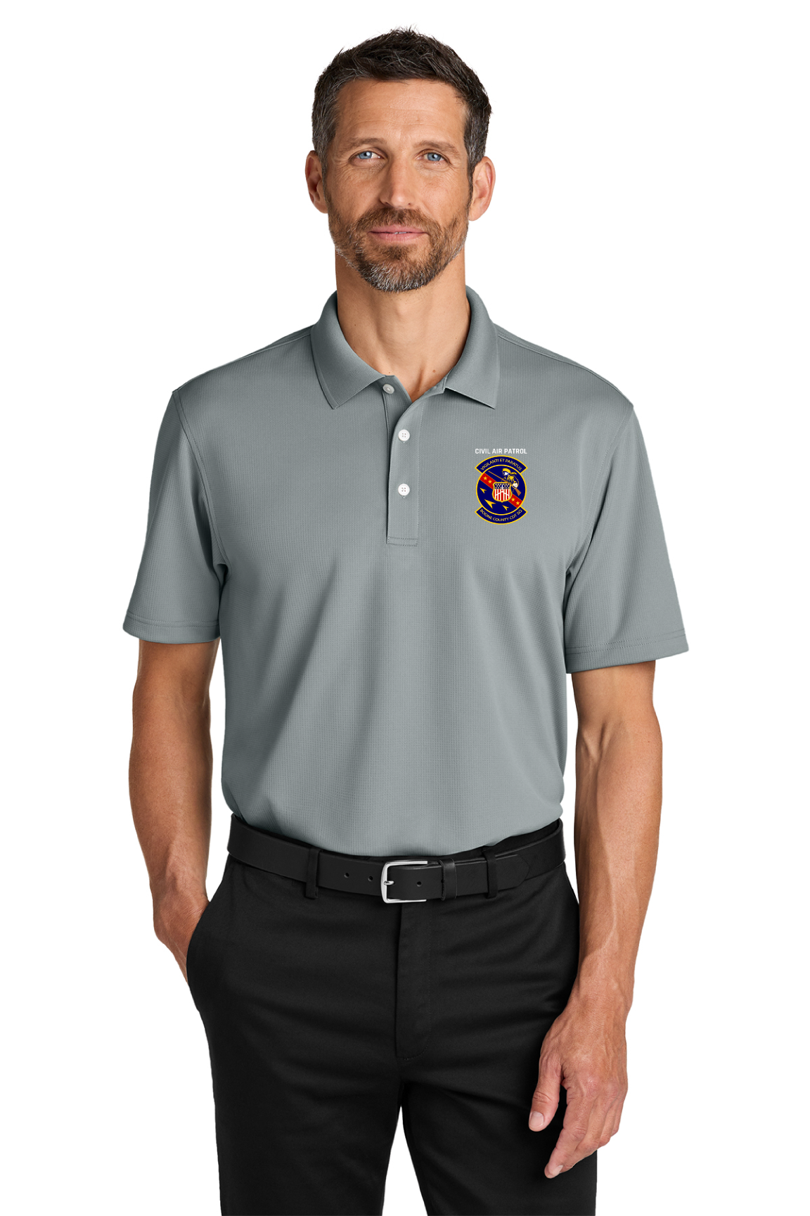 Port Authority® Dry Zone® Stain-Release Grid Polo