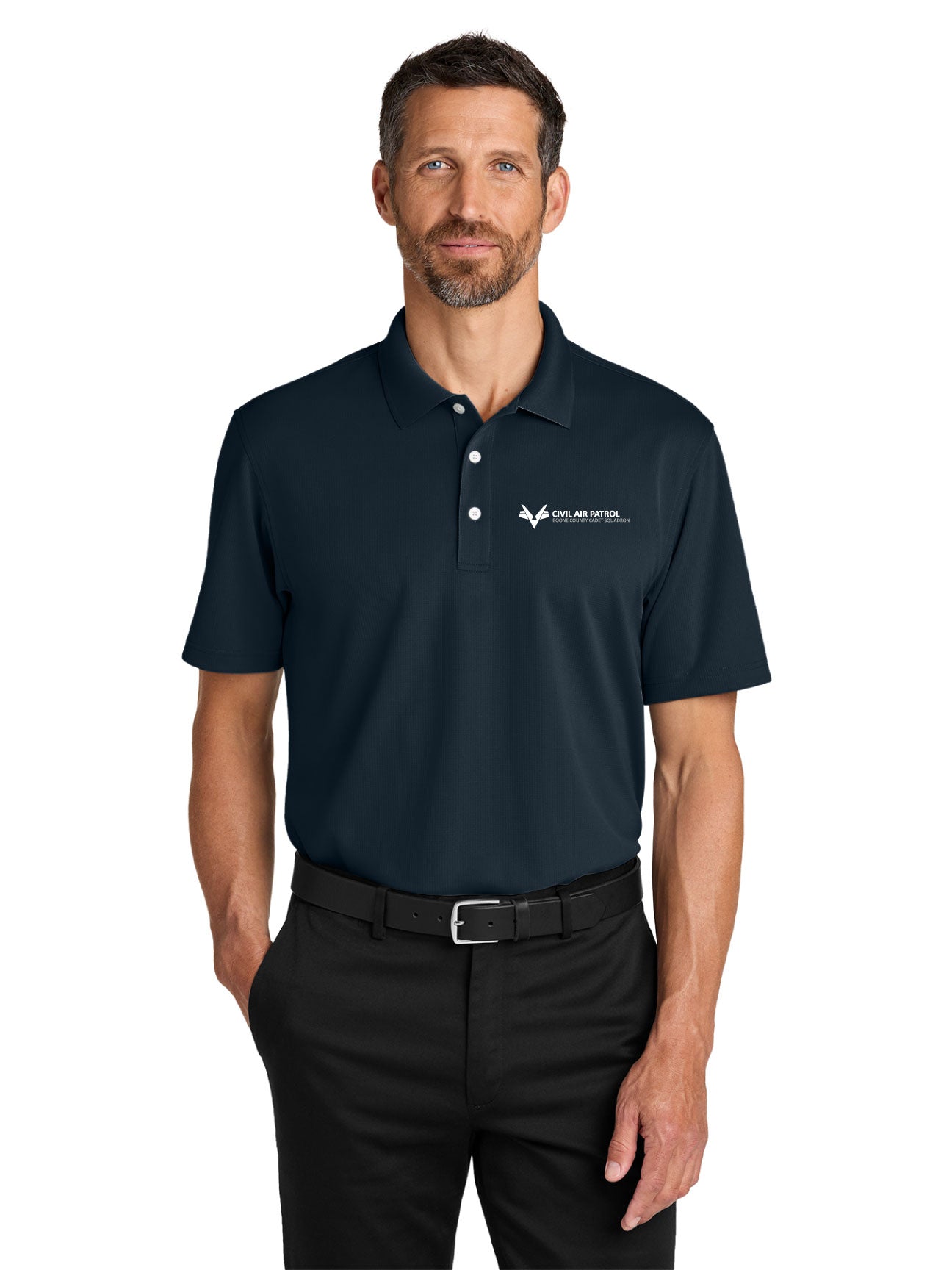 Port Authority® Dry Zone® Stain-Release Grid Polo (Squadron Logo)