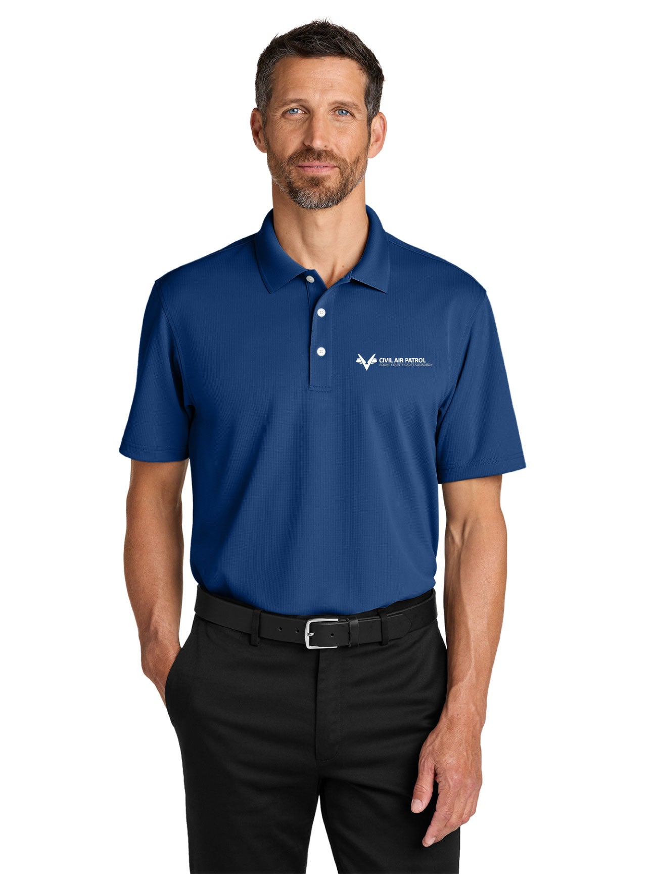 Port Authority® Dry Zone® Stain-Release Grid Polo (Squadron Logo)