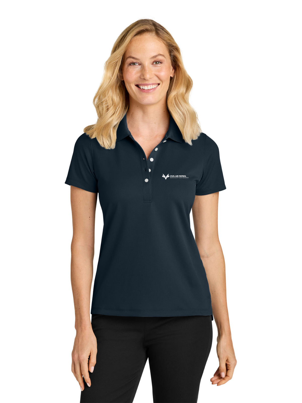 Port Authority Women’s Dry Zone Stain-Release Grid Polo (Squadron Logo)